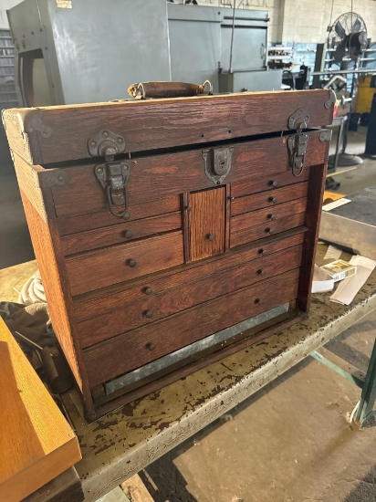 Vintage Wooden Machinest Box