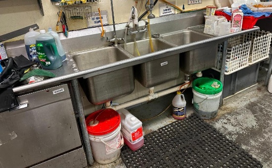 3-Basin Stainless Steel Sink