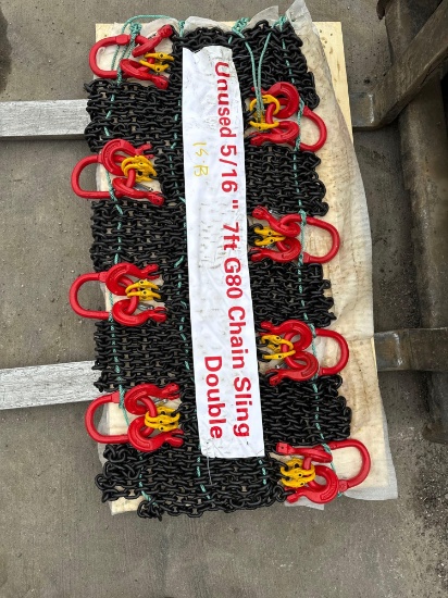 (8) New Paladin 7ft G80 Double Chain Slings