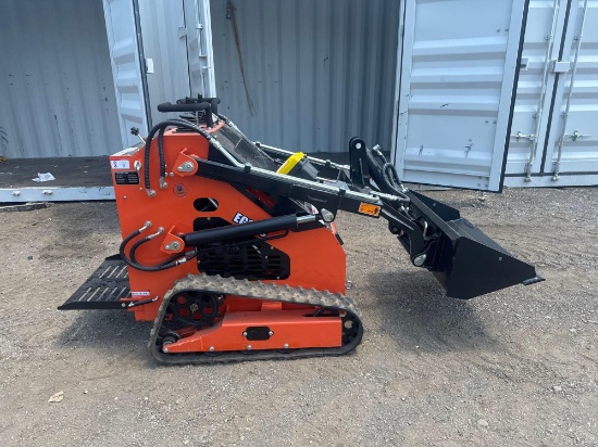 New EGN Co Mini Stand On Skidloader-Model EG36C, serial EG36C240565, 420cc gas, showing 0.4 hr. High