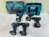 Makita tool lot, 5- cordless tools, see description for part nos.