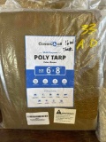 New Cover-All 6ft x 8ft Brown Poly Tarp-16 mil