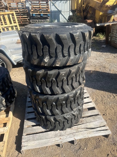 Set of (4) New Forerunner Co 12-16.5 Skidloader Tires