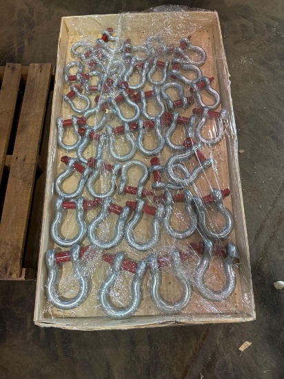 (38) Assorted Shackles 3/4in up to 1-1/4in