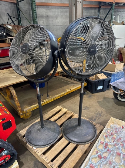 (2) UtiliTech Co 20in, 3 speed Shop Fans