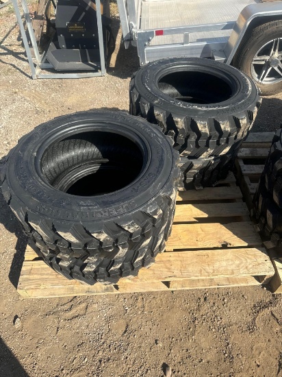 Set of (4) New Forerunner Co 10-16.5 Skidloader Tires