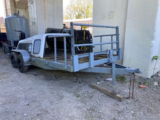 16ft + 2ft Tandem Equipment Trailer (located offsite-please read full description)