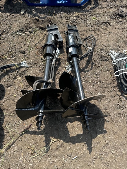 New Vicsec Co 16in Hydraulic Skidloader Auger Attachment