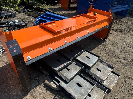 New KC Co 96in Skidloader Snow Pusher Attachment