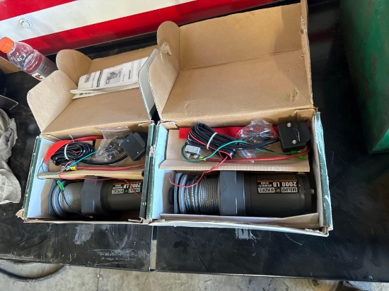 (2) New BadLand Co 2000lb ATV Winches