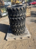 Set of (4) New Forerunner Co 12-16.5 Skidloader Tires