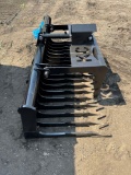 New KC Co 76in Hydraulic Single Cylinder Skidloader Skeleton Bucket