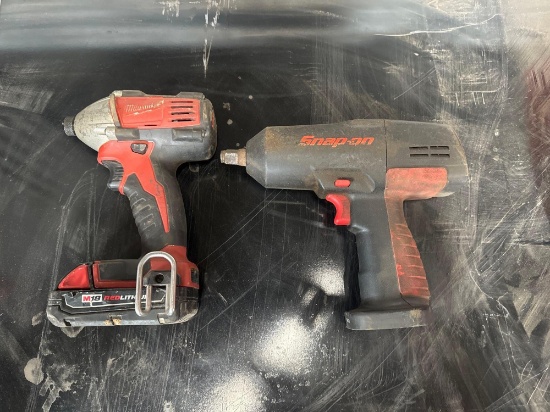 (2) Cordless Impacts-Snap-On/Milwaukee