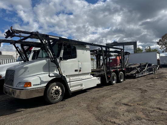 1999 Volvo VN Tractor/Truck w/ White Bear Equipment Co. 9 Car Auto Transport Trailer