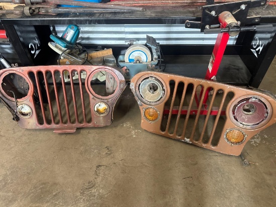 (2) Vintage Jeep Front Grills for Deco