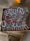 (38) Assorted Shackles 3/4in up to 1-1/4in