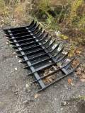 New KC Brands 72in Skidloader Root Rake Attachment