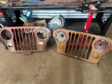 (2) Vintage Jeep Front Grills for Deco