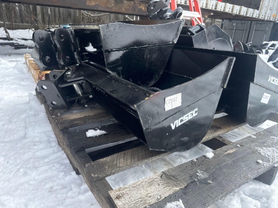 New Vicsec Co 40in Hydraulic Mini Excavator Swivel Bucket