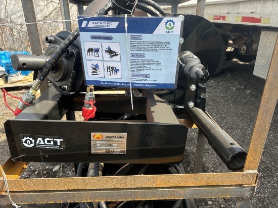 New AGT/Mower King Hydraulic Skidloader Auger Set Model ECAG
