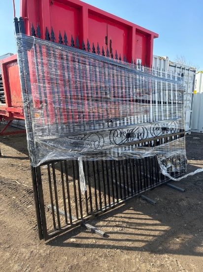 New 19ft Dual Swing Metal Driveway Entry Gate
