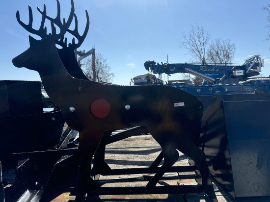 3/8 in. AR500 Steel Deer Shooting Target With Heart Flapper