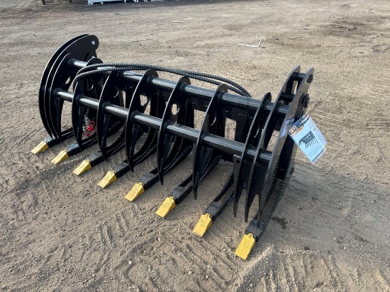 New GIYI Co 72in Hydraulic Skidloader Grapple Attachment Model GY-CWG72