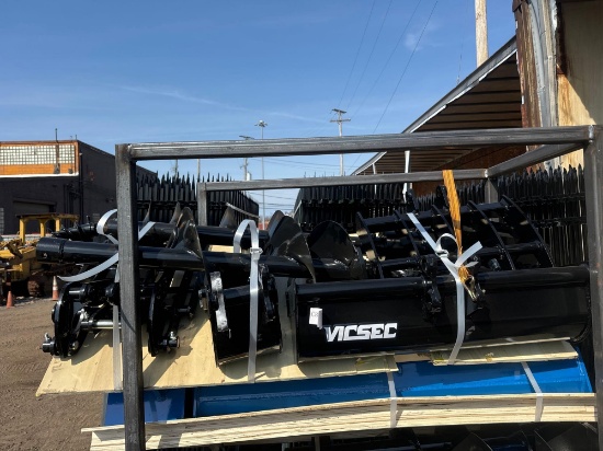 New Vicsec Mini Excavator 8 pc Attachment Set