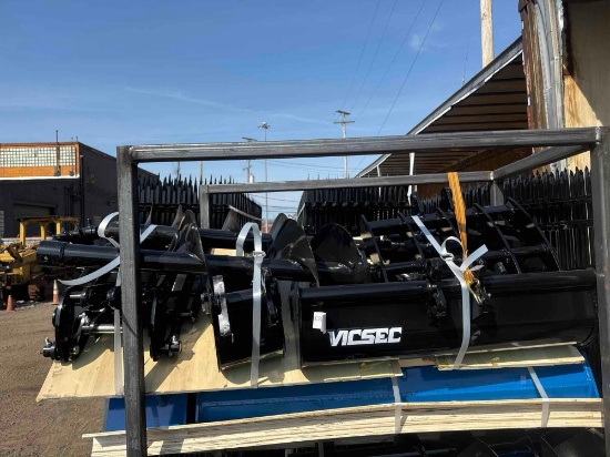 New Vicsec Mini Excavator 8 pc Attachment Set