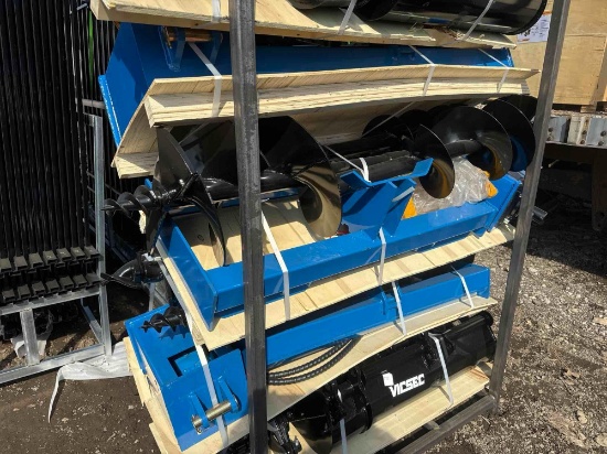 New GIYI Co Hydraulic Skidloader Auger Set w/ 8/12/16in Bits