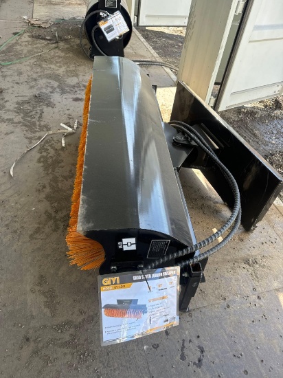 New GIYI Co 61in Hydraulic Skidloader Job Broom Attachment Model GY-SE61