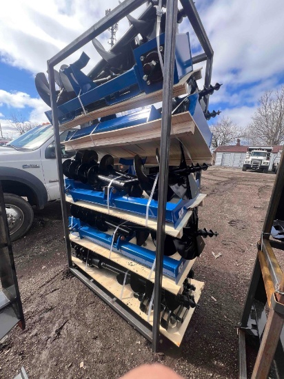 New Future Co Hydraulic Skidloader Auger Set w/ 8/12/16in Bits