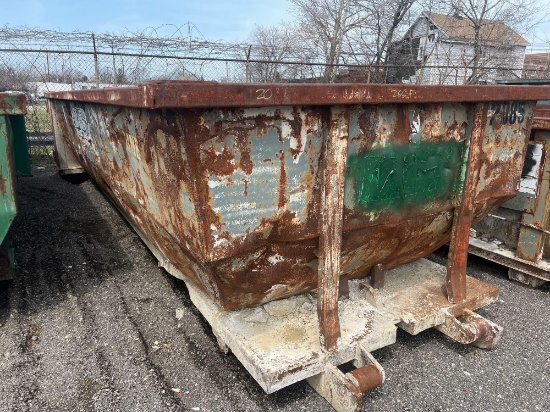 20-cubic yard rolloff dumpster (off-site item, read description)