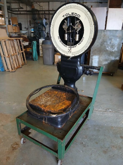 Toledo Scale and Metal Frame Cart