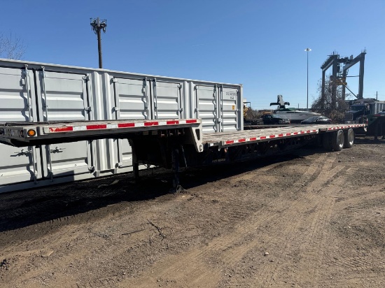 2008 Trail King 40ft Aluminum Step Deck Equipment Trailer Model TK80MED