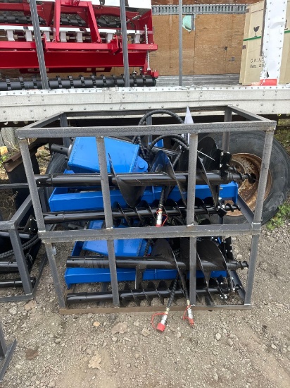 New AGT Co Hydraulic Skidloader Auger Set w/ 6,12,14in Bits