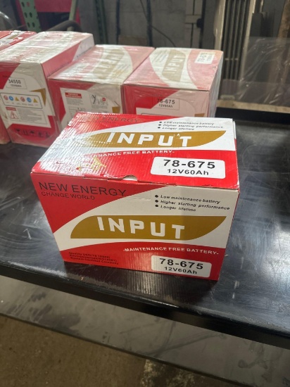 New Input Co 12v Auto Battery Model 78-675/12v60AH