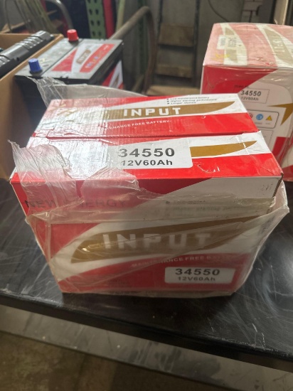 New Input Co 12v Auto Battery Model 34550/12v60AH
