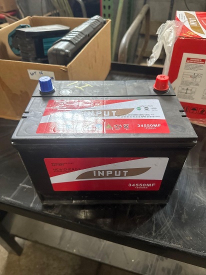 New Input Co 12v Auto Battery Model 34550MF/12v60AH