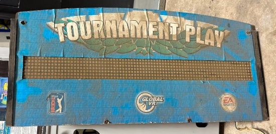 PGA Tour Tournament Play Arcade Game Marquee