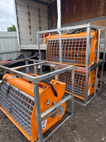 New LandHonor Co Hydraulic Skidloader Double Discharge Concrete/Mortar Mixer Attachment Model