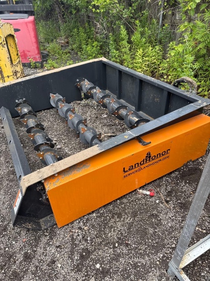 New LandHonor Co 72in Hydraulic Skidloader Round Bale Processor Attachment