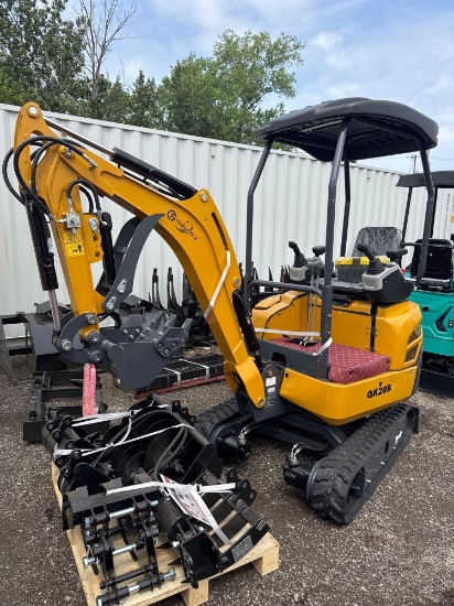New CFG Industrial Co Mini Excavator Model QK20R WITH Agrotk 9pv Attachment Set
