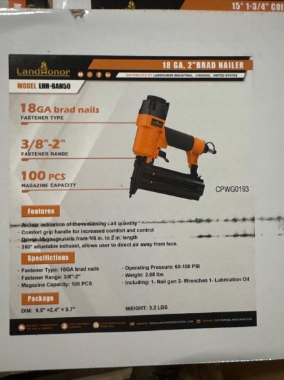 New LandHonor Co 18 GA/2in Brad Nailer Model LHR-BAN50