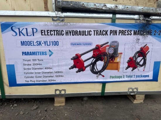 New SKLP Co Electric Hydraulic Track Pin Press Model SK-YLJ100