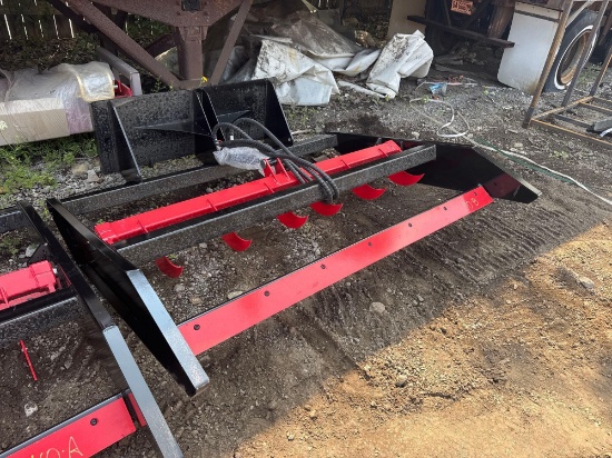 New GiYi Co 72in Hydraulic Skidloader Flat Ripper Attachment Model FR70