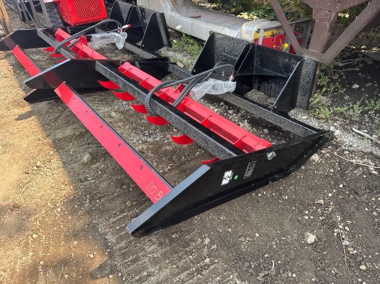 New GiYi Co 72in Hydraulic Skidloader Flat Ripper Attachment Model FR70