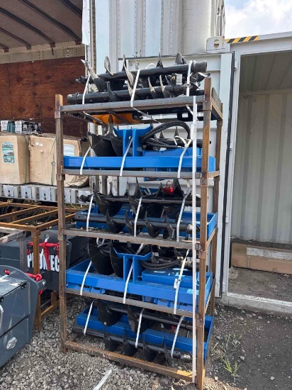 New GiYi Co Hydraulic Skidloader Auger Set w/ 8,12,16in Bits
