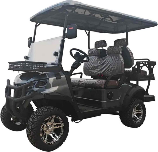New SD Lanch Co 4-Seat Electric Golfcart Model HQ80 (Red) Partially Assembled
