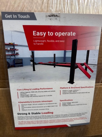 New SD Lanch Co 4-Post 9000lb Automobile Lift